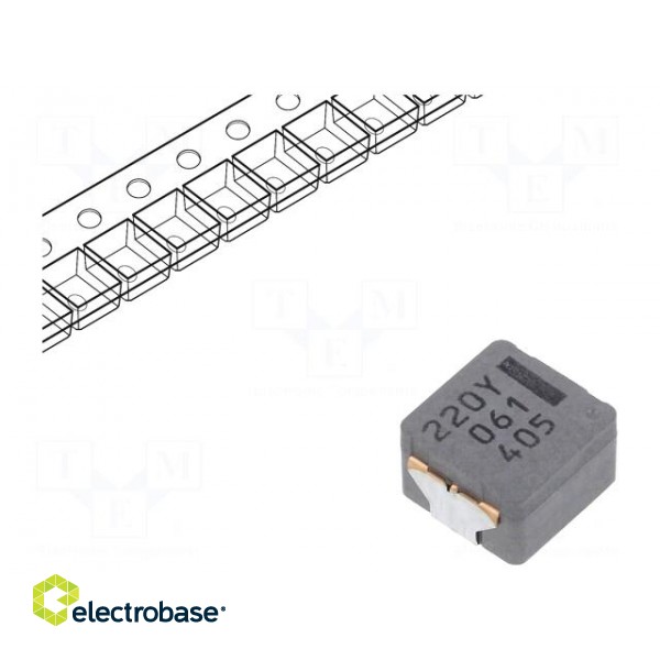 Inductor: wire | SMD | 22uH | 6.9A | 63mΩ | ±20% | 8.5x8x5.4mm | -40÷150°C