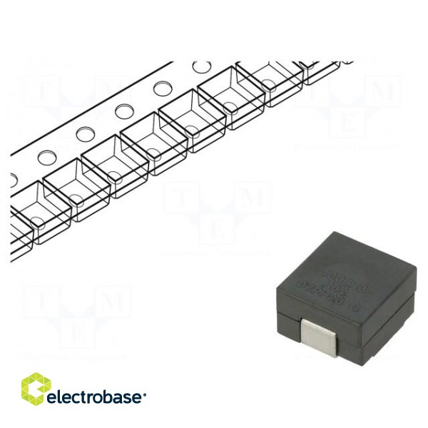 Inductor: wire | SMD | 320nH | Ioper: 68A | Isat: 40A | 13.4x12.7x8mm