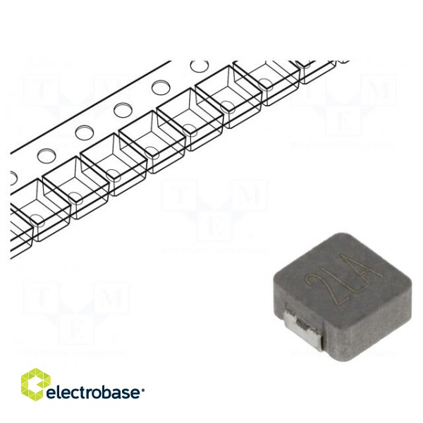 Inductor: wire | SMD | 4.7uH | Ioper: 2.5A | 98mΩ | ±20% | Isat: 3.2A