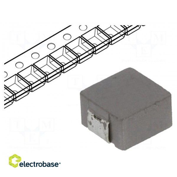 Inductor: wire | SMD | 3.3uH | Ioper: 4.5A | 34mΩ | Body dim: 5x5x2.8mm