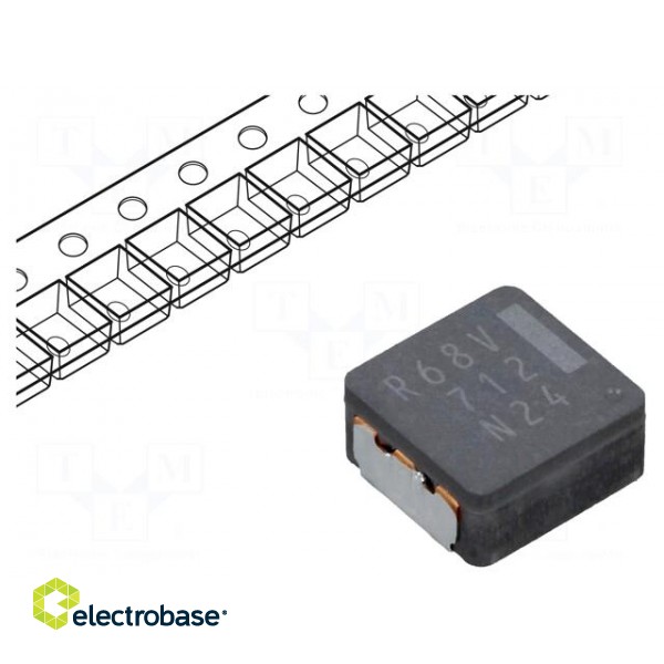 Inductor: wire | SMD | 680nH | 16.6A | 2.92mΩ | 8.5x8x4mm | ±20%