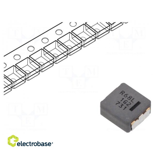 Inductor: wire | SMD | 680nH | 40A | 1.75mΩ | ±20% | 10.9x10x5mm | ETQP5M
