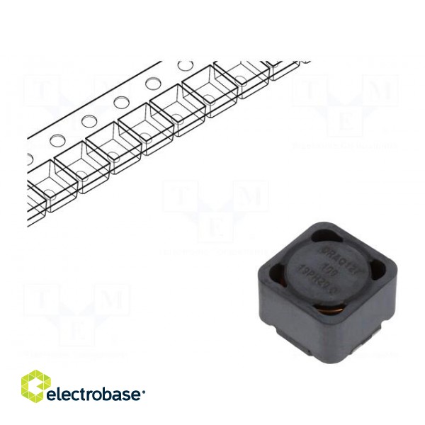 Inductor: wire | SMD | 9.63uH | Ioper: 6.02A | 18mΩ | ±25% | Isat: 11.2A image 1