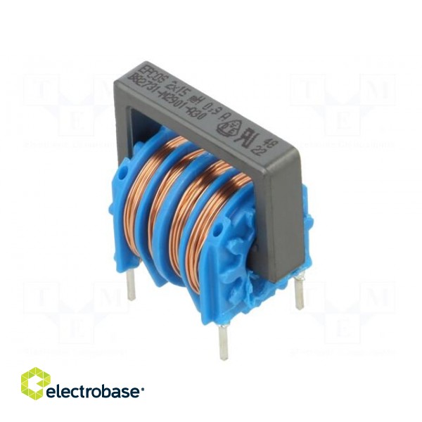 Inductor: common mode | THT | 15mH | 900mA | 600mΩ | -40÷125°C | ±30%