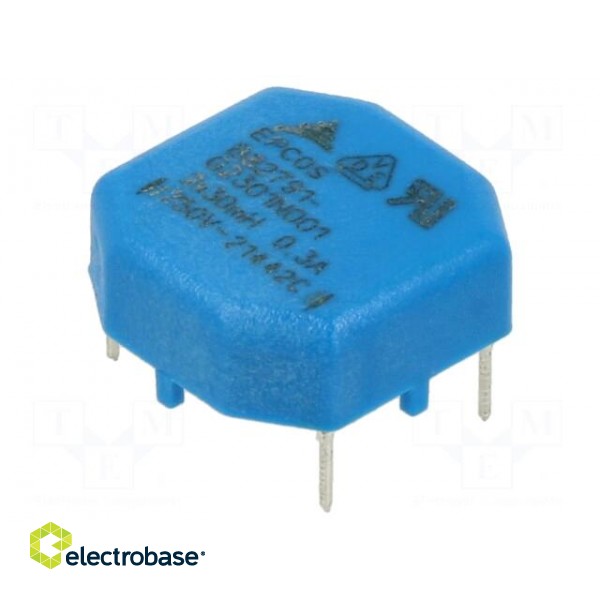 Inductor: common mode | THT | 30mH | 300mA | 2.2Ω | -40÷125°C | ±30% фото 1