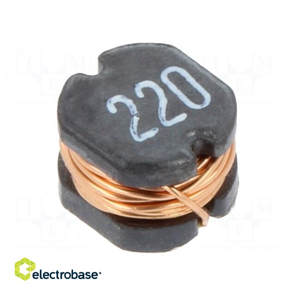 Inductor: wire | SMD | 22uH | 378mΩ | -40÷125°C | ±20% | 680mA