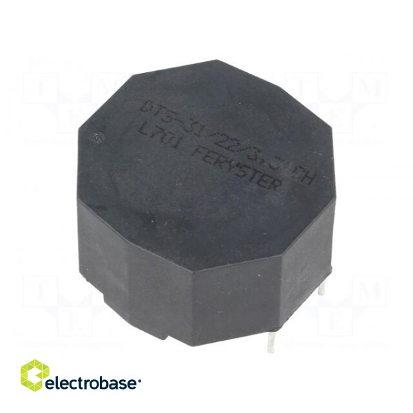 Inductor: wire | THT | 22mH | 3.3A | 100mΩ | 230VAC | 15x40mm | -20÷+50% image 1