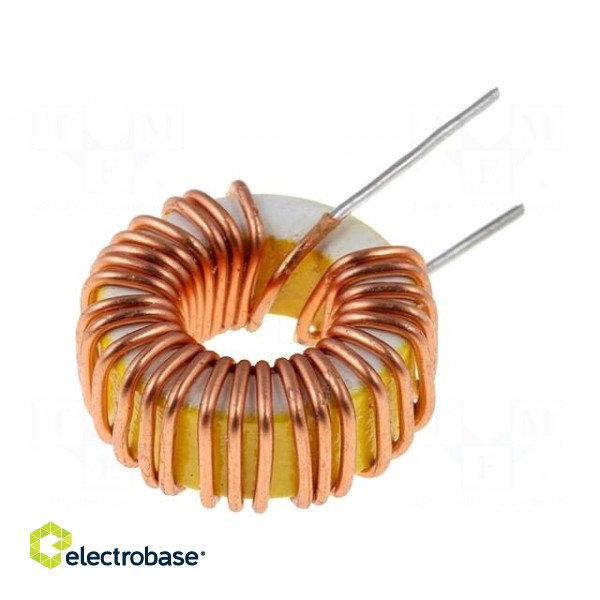 Inductor: wire | THT | 26uH | 2A | 50mΩ