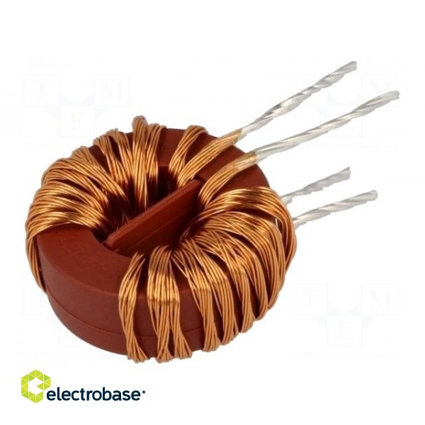 Inductor: wire | THT | 6.8mH | 15A | 38mΩ | -40÷70°C | 10kHz | vertical