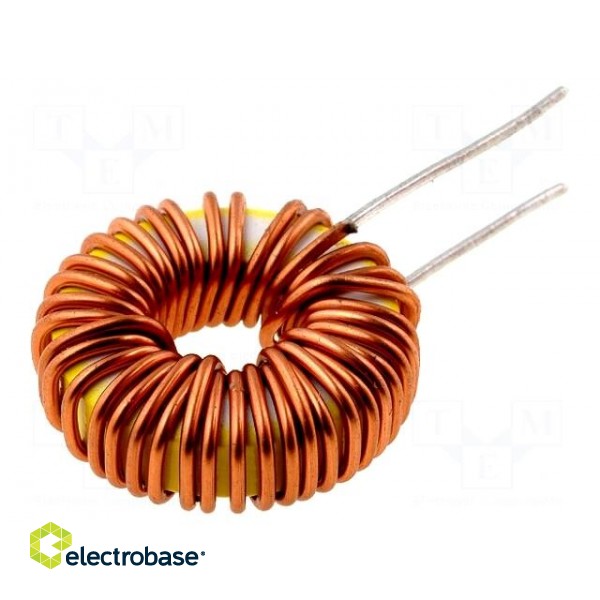Inductor: wire | THT | 64uH | 5A | 60mΩ
