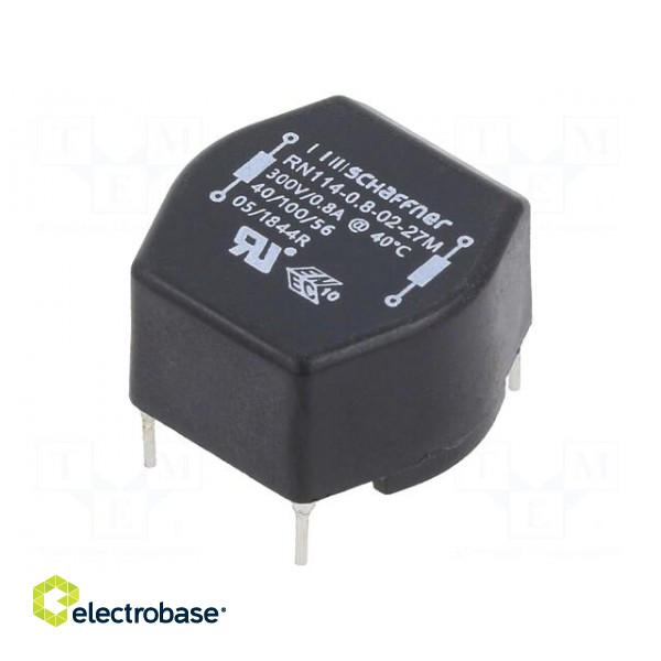 Inductor: wire with current compensation | THT | 27mH | 800mA | 500mΩ image 1