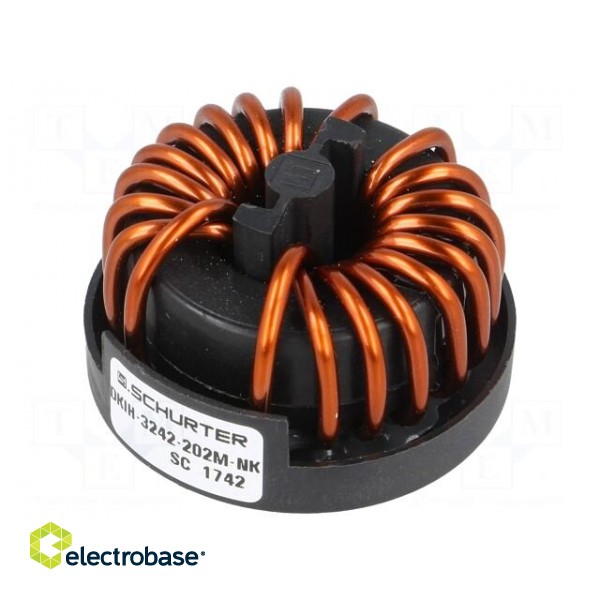 Inductor: wire with current compensation | THT | 3.7mH | 2.5mΩ | 20A paveikslėlis 1