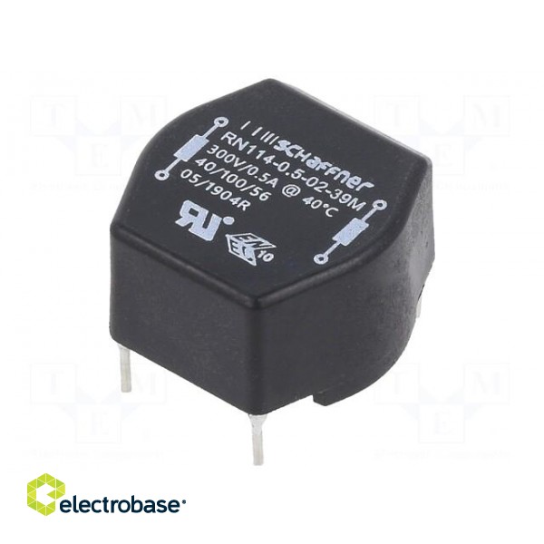 Inductor: wire with current compensation | THT | 39mH | 500mA | 830mΩ image 1