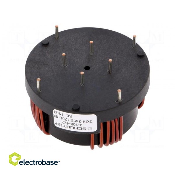 Inductor: wire with current compensation | THT | 3mH | 3.7mΩ | 500VAC image 2