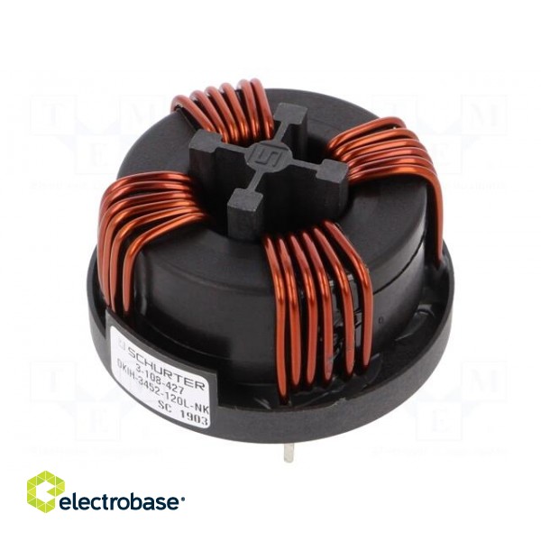 Inductor: wire with current compensation | THT | 3mH | 3.7mΩ | 500VAC фото 1