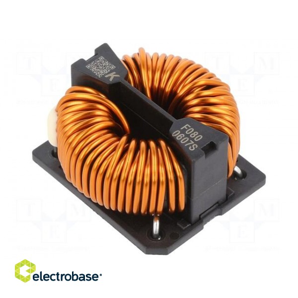 Inductor: wire with current compensation | THT | 7.4mH | 14.2mΩ paveikslėlis 1