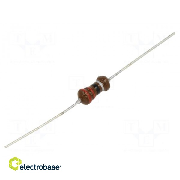 Inductor: ferrite | THT | 22uH | 1.1A | 350mΩ | Ø5.2x12mm | ±20% | 12MHz