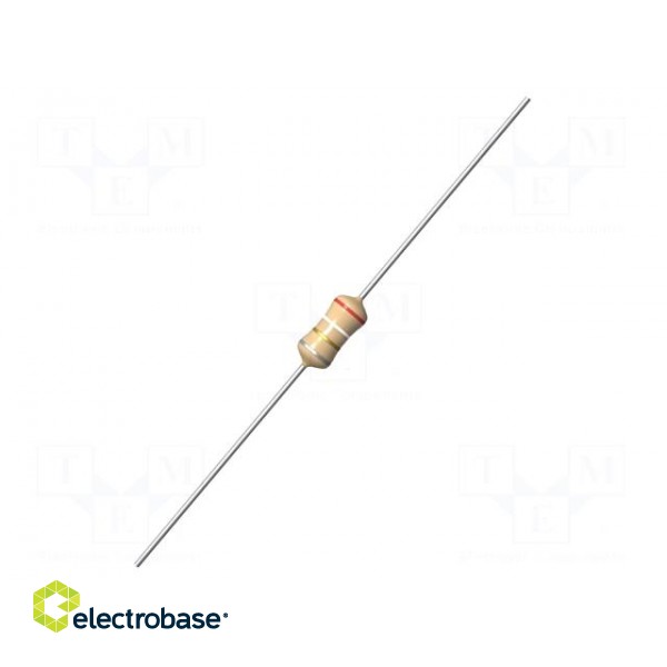 Inductor: wire | THT | 15uH | 1.25A | 0.3Ω | Ø5.8x14.5mm | ±10% | Q: 60
