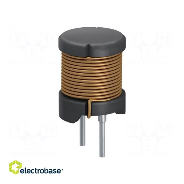Inductor: wire | THT | 820uH | 0.53A | 1.97Ω | ±10% | Ø8.3x10mm | Pitch: 5mm