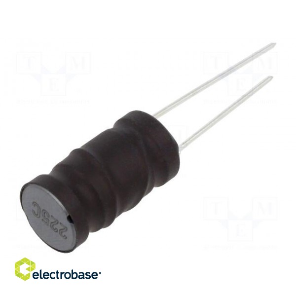 Inductor: wire | THT | 2.2mH | 500mA | 2Ω | ±10% | Ø12x21mm | vertical | 1900