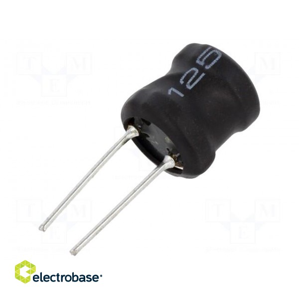 Inductor: wire | THT | 470uH | Ioper: 1.2A | 685mΩ | ±10% | Ø11.5x11.5mm
