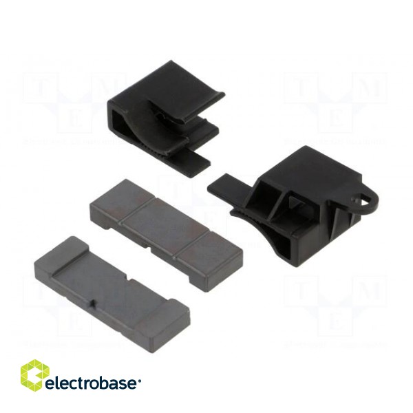 Core: ferrite | for flat cable | A: 37mm | B: 25.4mm | C: 10mm | D: 12.7mm