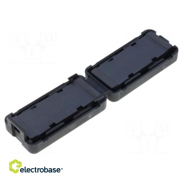 Ferrite: two-piece | for flat cable | A: 33.5mm | B: 17.5mm | C: 26mm