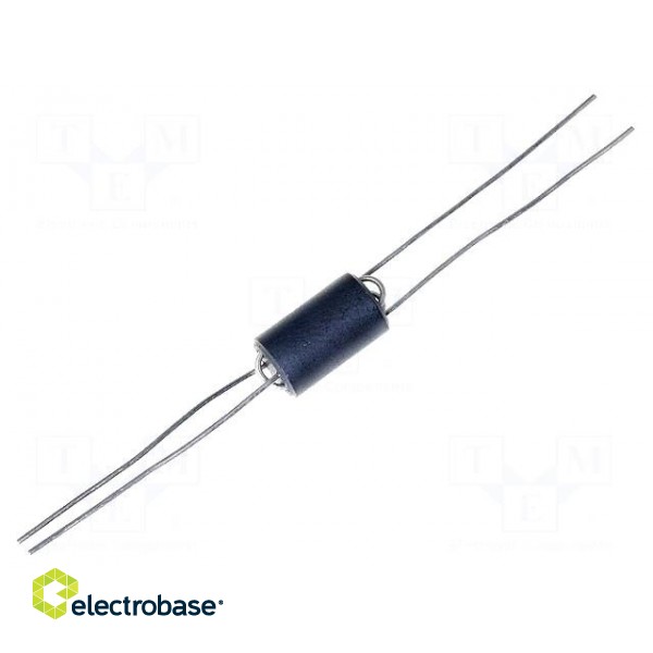 Inductor: ferrite | Number of coil turns: 1.5 | Imp.@ 25MHz: 337Ω