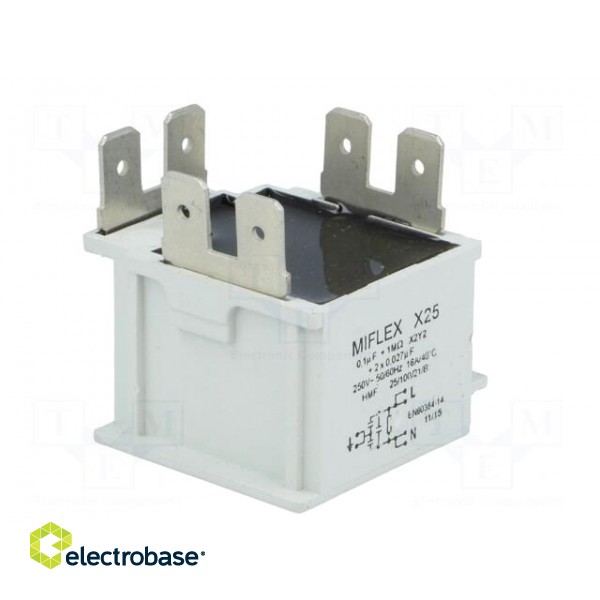 Filter: anti-interference | 250VAC | Cx: 0.1uF | Cy: 27nF | 16A image 8