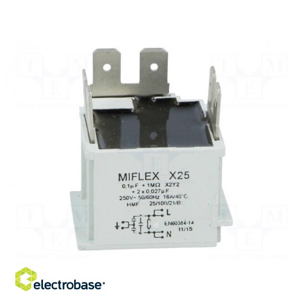 Filter: anti-interference | 250VAC | Cx: 0.1uF | Cy: 27nF | 16A image 9