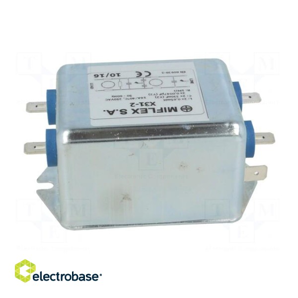 Filter: anti-interference | 250VAC | Cx: 330nF | Cy: 4.7nF | 0.65mH | 8mΩ image 7