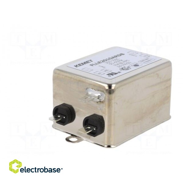 Filter: anti-interference | 300VAC | 10A | Leads: connectors FASTON фото 1