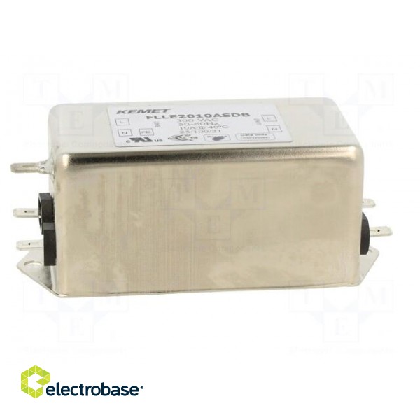 Filter: anti-interference | 300VAC | 10A | Leads: connectors FASTON фото 3
