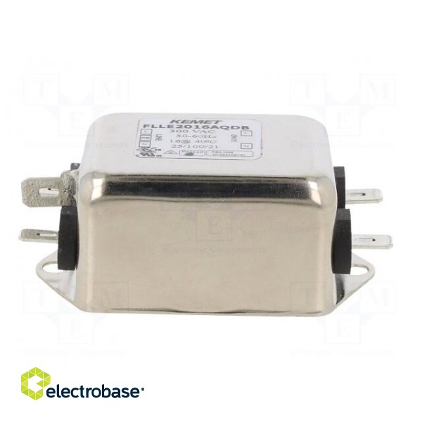 Filter: anti-interference | 300VAC | 16A | Leads: connectors FASTON фото 3