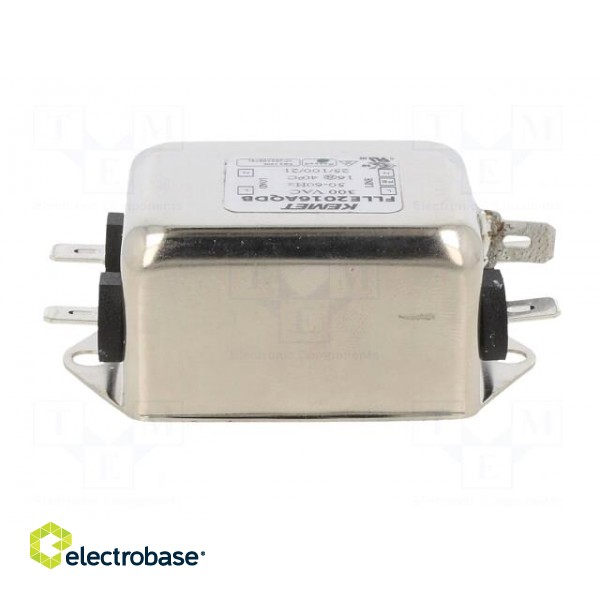 Filter: anti-interference | 300VAC | 16A | Leads: connectors FASTON фото 7