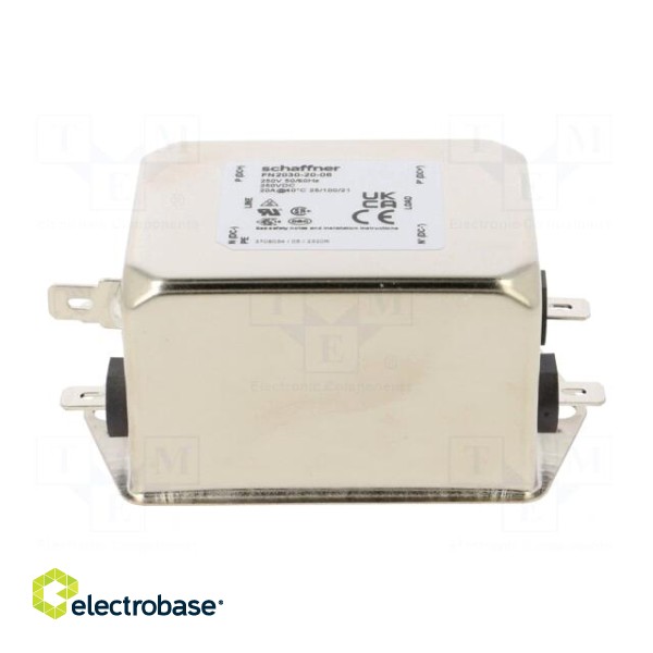 Filter: anti-interference | single-phase | 250VAC | Cx: 1uF | Cy: 10nF фото 3