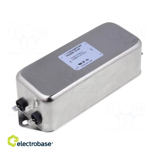 Filter: anti-interference | single-phase | 250VAC | Cx: 1uF | Cy: 4.7nF