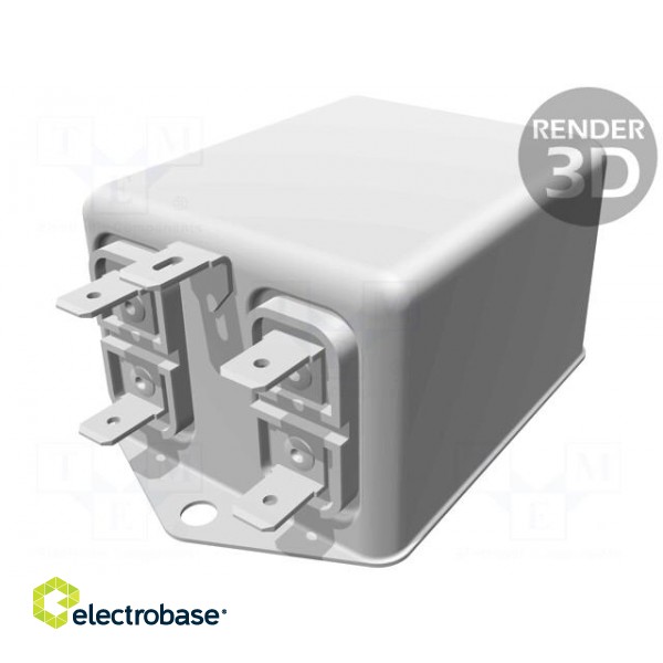 Filter: anti-interference | three-phase | 440VAC | 10A | Cx: 100nF