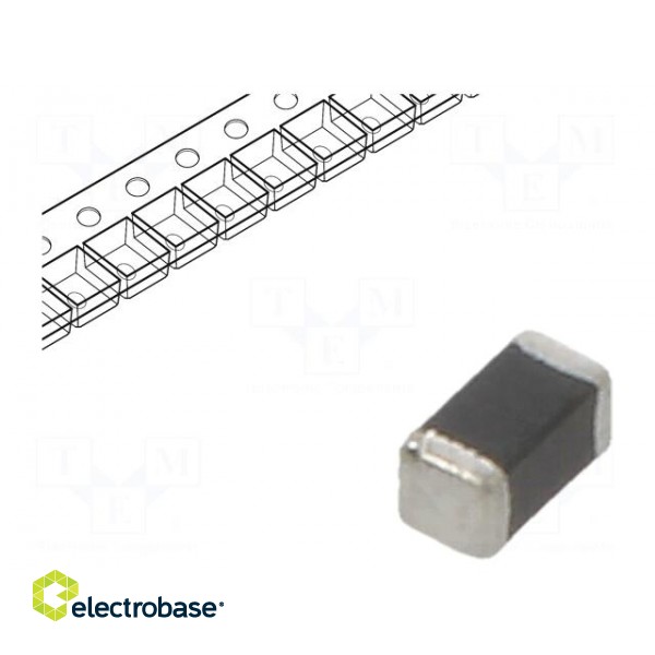 Varistor: multilayer | SMD | 0603 | 14VAC | 18VDC | 0.2J | 30A | 40V | 3mW