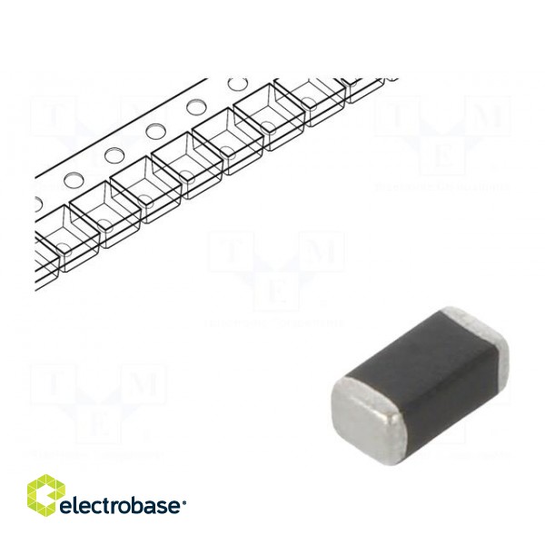 Varistor: multilayer | SMD | 1206 | 14VAC | 18VDC | 0.5J | 200A | 38V | 8mW