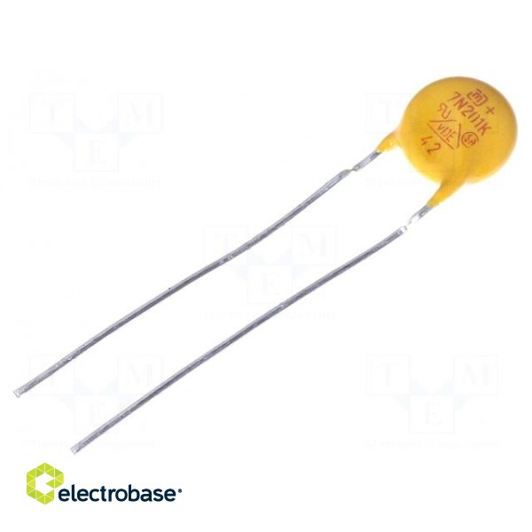 Varistor: metal-oxide | THT | 130VAC | 170VDC | 200V | ±10% | 1.2kA | 14.3J
