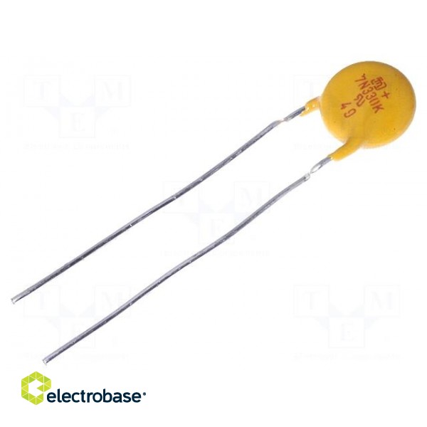 Varistor: metal-oxide | THT | 20VAC | 26VDC | 33V | ±10% | 250A | 1.7J | 20mW