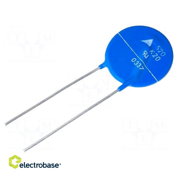 Varistor: metal-oxide | THT | 20VAC | 26VDC | 33V | 2000A | -40÷105°C | 18J