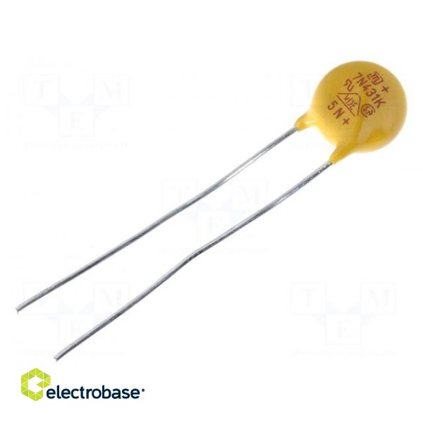 Varistor: metal-oxide | THT | 275VAC | 350VDC | 430V | ±10% | 1.2kA | 33J