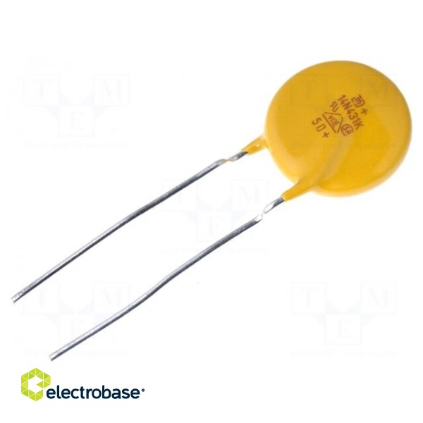 Varistor: metal-oxide | THT | 275VAC | 350VDC | 430V | ±10% | 4.5kA | 136J