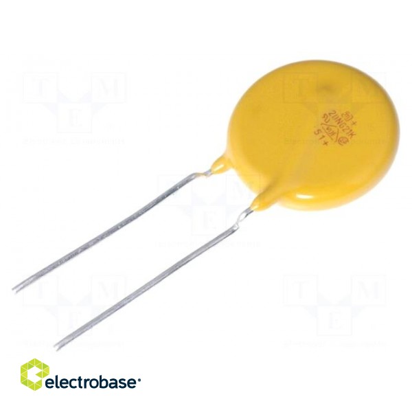 Varistor: metal-oxide | THT | 385VAC | 505VDC | 620V | ±10% | 6.5kA | 328J