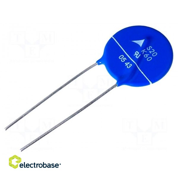 Varistor: metal-oxide | THT | 60VAC | 85VDC | 100V | 6500A | -40÷105°C