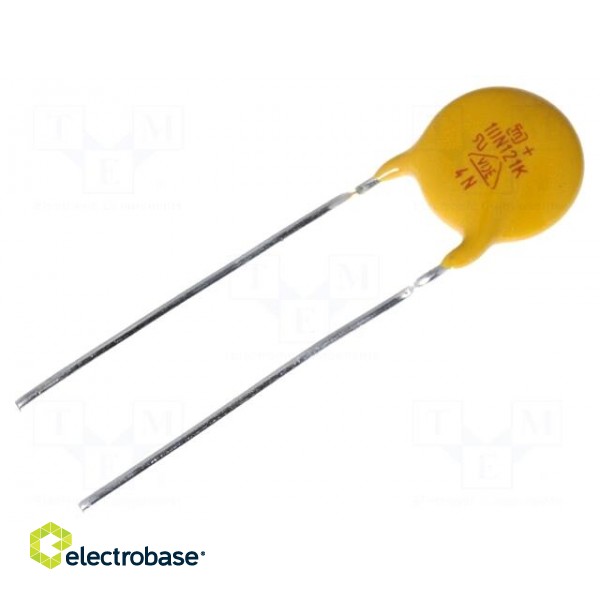 Varistor: metal-oxide | THT | 75VAC | 100VDC | 120V | ±10% | 2.5kA | 16J