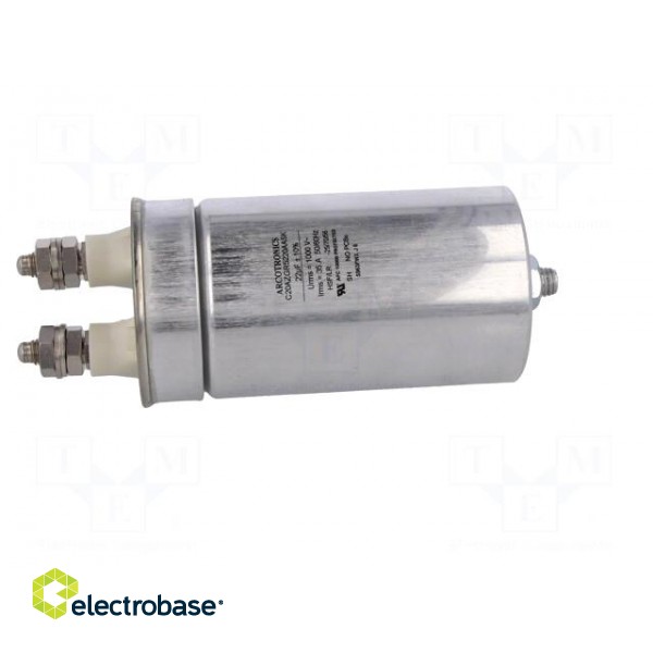 Capacitor: polypropylene | Body dim: Ø75x147mm | 22uF | ±10% | 35A фото 7