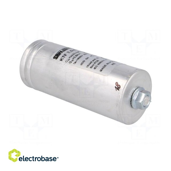 Capacitor: polypropylene | three-phase | Q@50Hz: 3.5kVAR | 400VAC фото 8